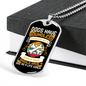 Dogs Do Speak Bones Necklace Stainless Steel or 18k Gold Dog Tag 24" Chain-Express Your Love Gifts