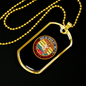Dogs Do Speak Circle Necklace Stainless Steel or 18k Gold Dog Tag 24" Chain-Express Your Love Gifts