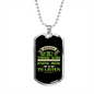 Dogs Do Speak Green Necklace Stainless Steel or 18k Gold Dog Tag 24" Chain-Express Your Love Gifts