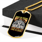 Dogs Do Speak Necklace Stainless Steel or 18k Gold Dog Tag 24" Chain-Express Your Love Gifts