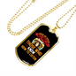Dogs Do Speak Orange Necklace Stainless Steel or 18k Gold Dog Tag 24" Chain-Express Your Love Gifts
