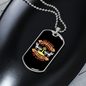 Dogs Do Speak Peach Necklace Stainless Steel or 18k Gold Dog Tag 24" Chain-Express Your Love Gifts