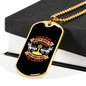 Dogs Do Speak Peach Necklace Stainless Steel or 18k Gold Dog Tag 24" Chain-Express Your Love Gifts