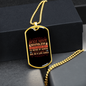 Dogs Do Speak Pink Necklace Stainless Steel or 18k Gold Dog Tag 24" Chain-Express Your Love Gifts
