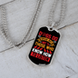 Dogs Do Speak Red Necklace Stainless Steel or 18k Gold Dog Tag 24" Chain-Express Your Love Gifts
