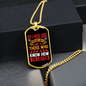 Dogs Do Speak Red Necklace Stainless Steel or 18k Gold Dog Tag 24" Chain-Express Your Love Gifts