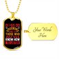 Dogs Do Speak Red Necklace Stainless Steel or 18k Gold Dog Tag 24" Chain-Express Your Love Gifts