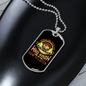 Dogs Do Speak Yellow Peach Necklace Stainless Steel or 18k Gold Dog Tag 24" Chain-Express Your Love Gifts