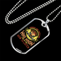 Dogs Do Speak Yellow Peach Necklace Stainless Steel or 18k Gold Dog Tag 24" Chain-Express Your Love Gifts