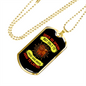 Dogs Do Speak Yellow Red Necklace Stainless Steel or 18k Gold Dog Tag 24" Chain-Express Your Love Gifts