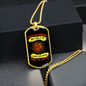 Dogs Do Speak Yellow Red Necklace Stainless Steel or 18k Gold Dog Tag 24" Chain-Express Your Love Gifts