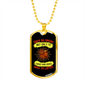 Dogs Do Speak Yellow Red Necklace Stainless Steel or 18k Gold Dog Tag 24" Chain-Express Your Love Gifts