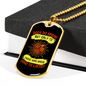 Dogs Do Speak Yellow Red Necklace Stainless Steel or 18k Gold Dog Tag 24" Chain-Express Your Love Gifts