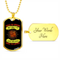 Dogs Do Speak Yellow Red Necklace Stainless Steel or 18k Gold Dog Tag 24" Chain-Express Your Love Gifts