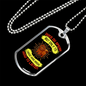 Dogs Do Speak Yellow Red Necklace Stainless Steel or 18k Gold Dog Tag 24" Chain-Express Your Love Gifts