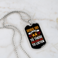 Dogs Do Speak Yellow White Necklace Stainless Steel or 18k Gold Dog Tag 24" Chain-Express Your Love Gifts