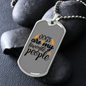 Dogs Favorite People Necklace Stainless Steel or 18k Gold Dog Tag 24" Chain-Express Your Love Gifts