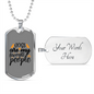 Dogs Favorite People Necklace Stainless Steel or 18k Gold Dog Tag 24" Chain-Express Your Love Gifts