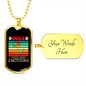 Dogs Feel Our Emotions Necklace Stainless Steel or 18k Gold Dog Tag 24" Chain-Express Your Love Gifts