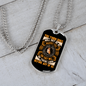 Dogs in Heaven Necklace Stainless Steel or 18k Gold Dog Tag 24" Chain-Express Your Love Gifts