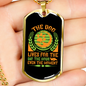 Dogs Live For The Day Green Necklace Stainless Steel or 18k Gold Dog Tag 24" Chain-Express Your Love Gifts
