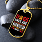 Dogs Lives Are Short Dog Prints Necklace Stainless Steel or 18k Gold Dog Tag 24" Chain-Express Your Love Gifts