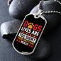 Dogs Lives Are Short Dog Prints Necklace Stainless Steel or 18k Gold Dog Tag 24" Chain-Express Your Love Gifts