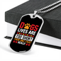 Dogs Lives Are Short Dog Prints Necklace Stainless Steel or 18k Gold Dog Tag 24" Chain-Express Your Love Gifts