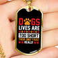 Dogs Lives Are Short Dog Prints Necklace Stainless Steel or 18k Gold Dog Tag 24" Chain-Express Your Love Gifts