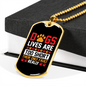 Dogs Lives Are Short Dog Prints Necklace Stainless Steel or 18k Gold Dog Tag 24" Chain-Express Your Love Gifts