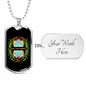 Dogs Lives Are Too Short Green Necklace Stainless Steel or 18k Gold Dog Tag 24" Chain-Express Your Love Gifts