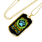 Dogs Lives Are Too Short Neon Necklace Stainless Steel or 18k Gold Dog Tag 24" Chain-Express Your Love Gifts