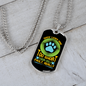Dogs Lives Are Too Short Neon Necklace Stainless Steel or 18k Gold Dog Tag 24" Chain-Express Your Love Gifts