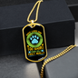 Dogs Lives Are Too Short Neon Necklace Stainless Steel or 18k Gold Dog Tag 24" Chain-Express Your Love Gifts