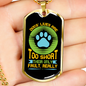 Dogs Lives Are Too Short Neon Necklace Stainless Steel or 18k Gold Dog Tag 24" Chain-Express Your Love Gifts