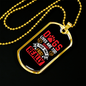 Dogs Lives Are Too Short Red Necklace Stainless Steel or 18k Gold Dog Tag 24" Chain-Express Your Love Gifts