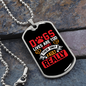 Dogs Lives Are Too Short Red Necklace Stainless Steel or 18k Gold Dog Tag 24" Chain-Express Your Love Gifts