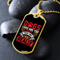 Dogs Lives Are Too Short Red Necklace Stainless Steel or 18k Gold Dog Tag 24" Chain-Express Your Love Gifts