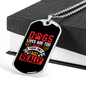 Dogs Lives Are Too Short Red Necklace Stainless Steel or 18k Gold Dog Tag 24" Chain-Express Your Love Gifts