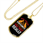 Dogs Lives Are Too Short White Necklace Stainless Steel or 18k Gold Dog Tag 24" Chain-Express Your Love Gifts