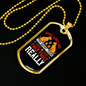 Dogs Lives Are Too Short White Necklace Stainless Steel or 18k Gold Dog Tag 24" Chain-Express Your Love Gifts