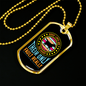 Dogs Lives Blue Necklace Stainless Steel or 18k Gold Dog Tag 24" Chain-Express Your Love Gifts