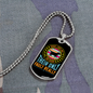 Dogs Lives Blue Necklace Stainless Steel or 18k Gold Dog Tag 24" Chain-Express Your Love Gifts