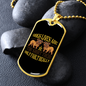 Dogs Lives Bulldogs Necklace Stainless Steel or 18k Gold Dog Tag 24" Chain-Express Your Love Gifts