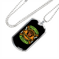 Dogs Lives Green Necklace Stainless Steel or 18k Gold Dog Tag 24" Chain-Express Your Love Gifts