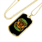 Dogs Lives Green Necklace Stainless Steel or 18k Gold Dog Tag 24" Chain-Express Your Love Gifts