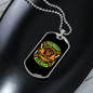 Dogs Lives Green Necklace Stainless Steel or 18k Gold Dog Tag 24" Chain-Express Your Love Gifts