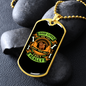 Dogs Lives Green Necklace Stainless Steel or 18k Gold Dog Tag 24" Chain-Express Your Love Gifts