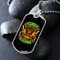 Dogs Lives Green Necklace Stainless Steel or 18k Gold Dog Tag 24" Chain-Express Your Love Gifts