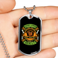 Dogs Lives Green Necklace Stainless Steel or 18k Gold Dog Tag 24" Chain-Express Your Love Gifts